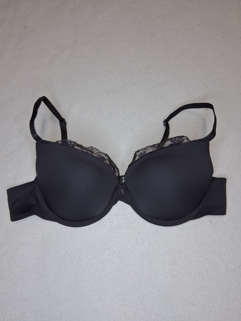 Everyday Black Lace Trim T-Shirt Bra